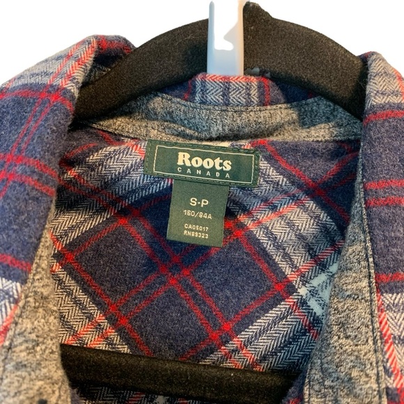 ROOTS Canada Plaid Flannel Button Down Shirt - Picture 3 of 4